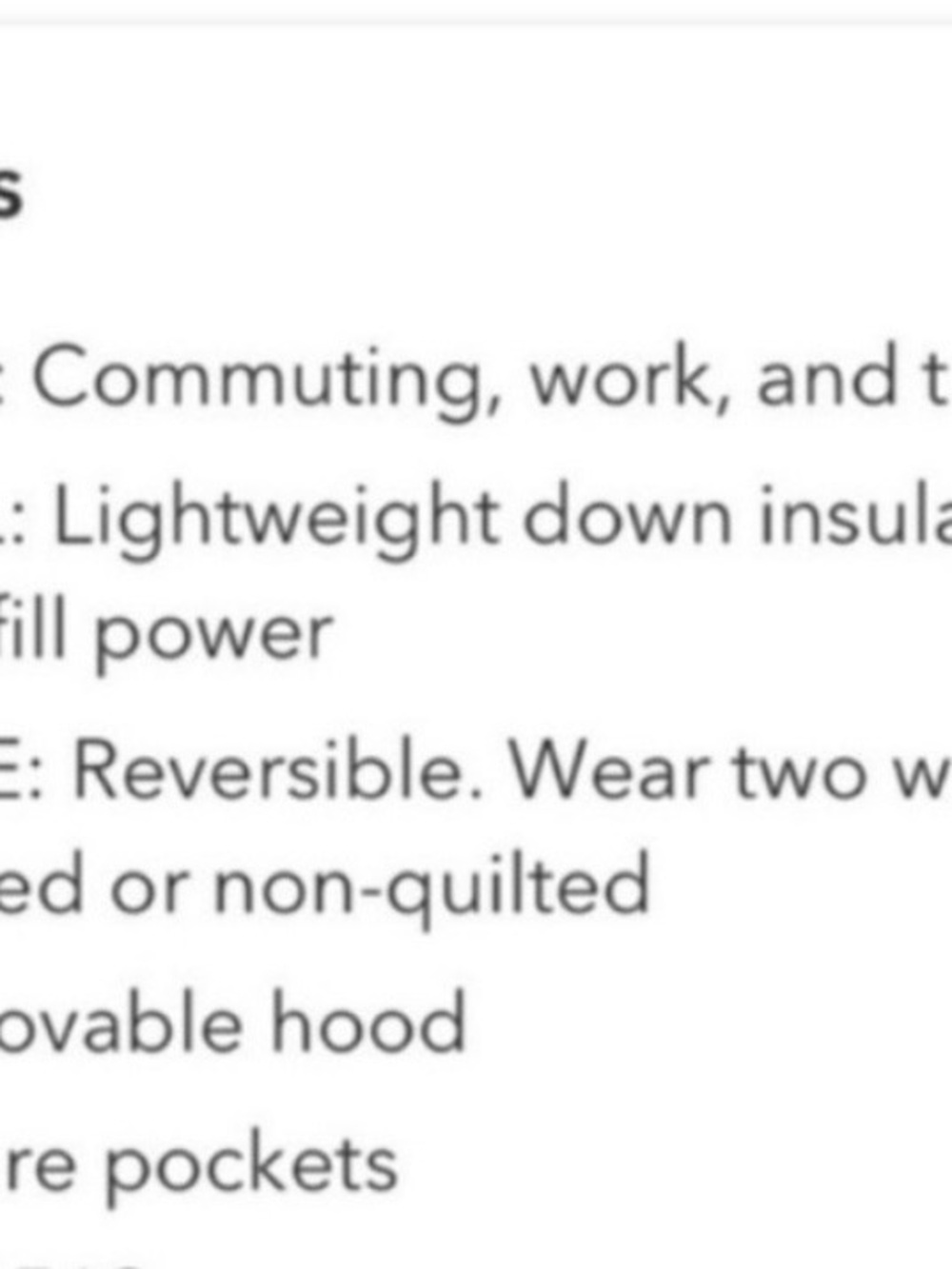 Athleta reversible black puffer jacket coat - Picture 9 of 11